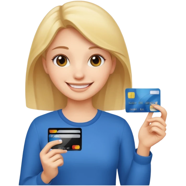 girl with credit card emoji