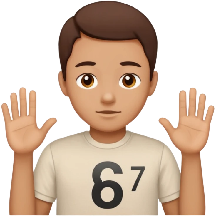 emoji de el famoso meme "six seven(6,7)" emoji