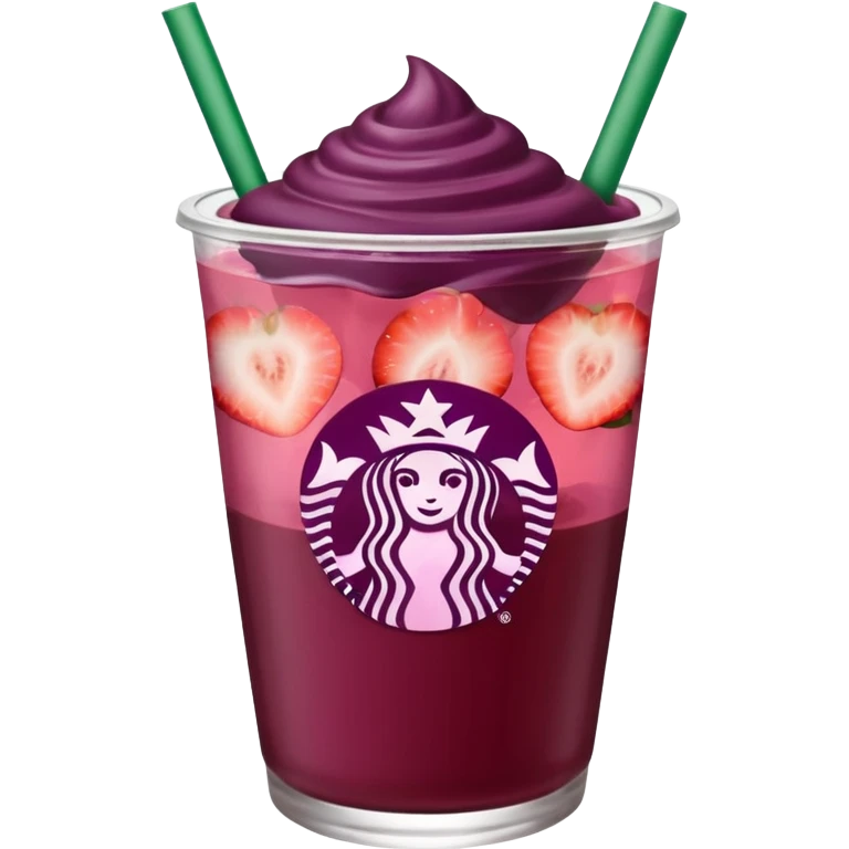 Starbucks strawberry açaí lemonade emoji