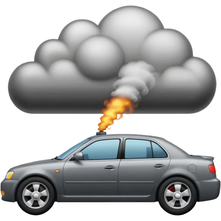 smoke coming out of a car silencer  emoji
