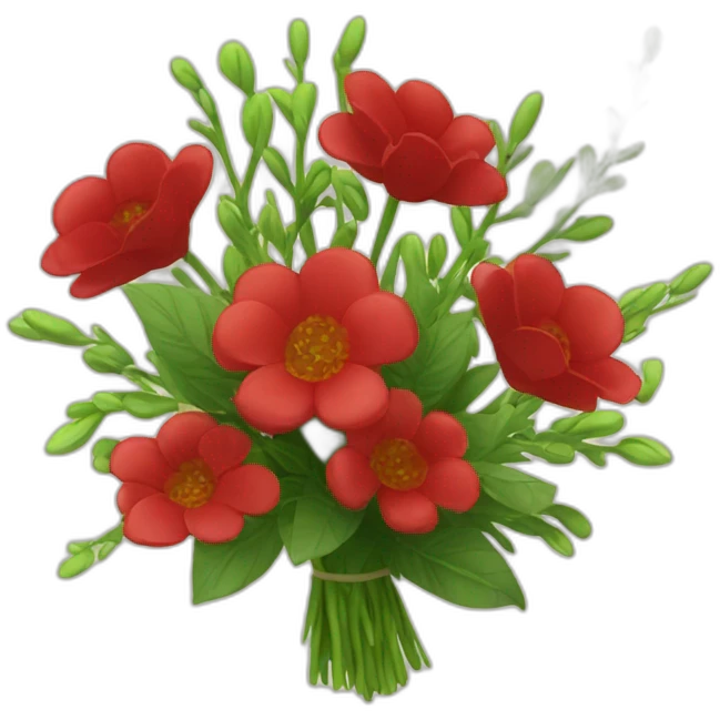 Bouquet de fleurs rouge emoji