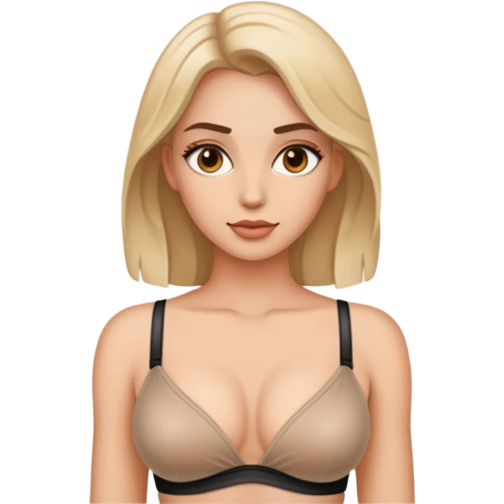 A realistic photo of a European-looking prostitute emoji