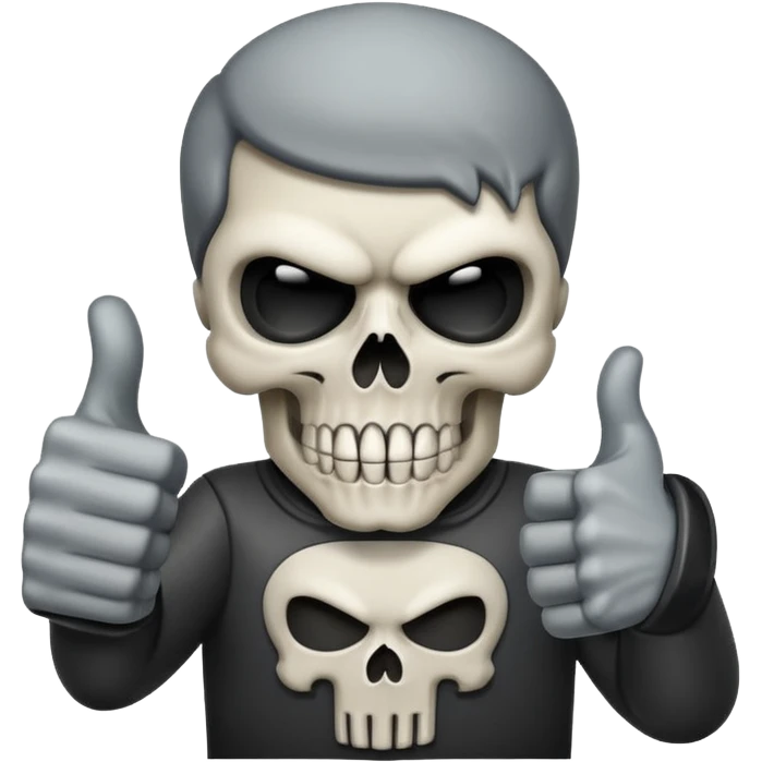 Skull punisher giving thumbs up emoji