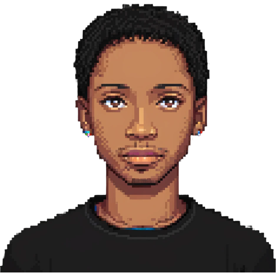 light skin black computer analyst emoji
