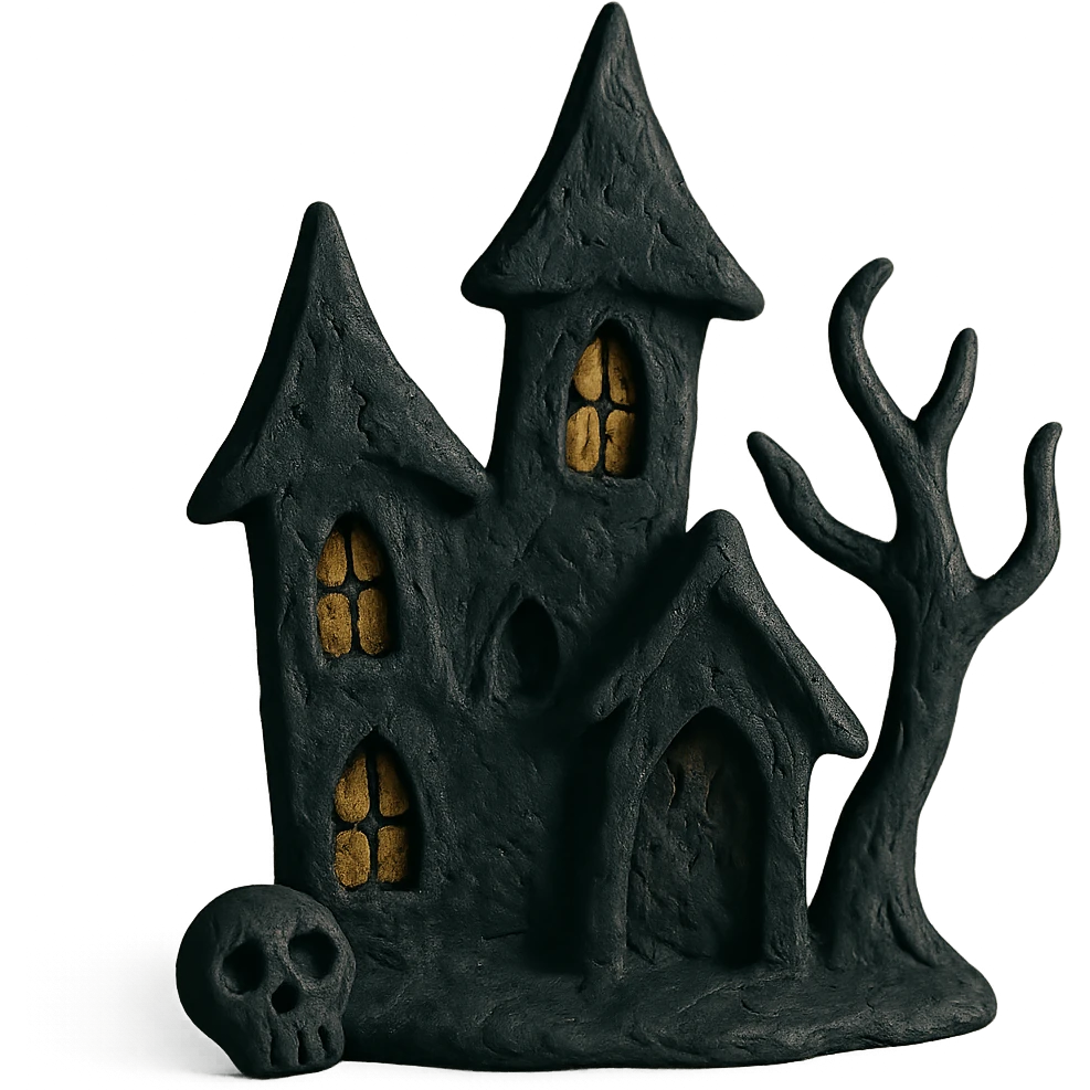 gothic object, textured and eerie emoji