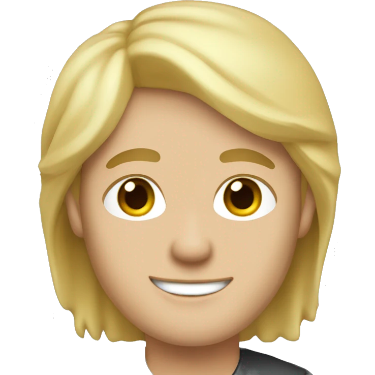 man teacher blonde hair brown eyes white skin emoji