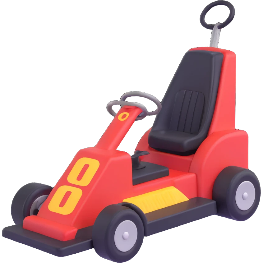 A simple 2D emoji-style illustration of a right foot pressing down on a car gas pedal. The pedal is labeled with “GO” and motion lines show acceleration. Bright, clean cartoon style with clear shapes and bold colors. emoji