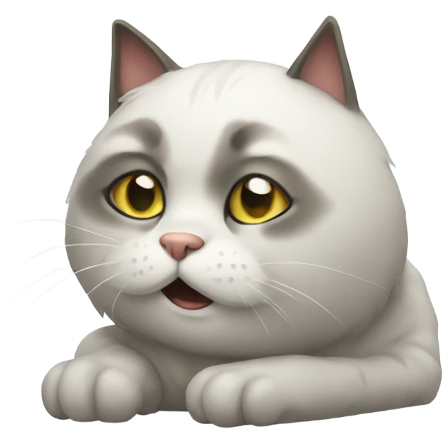 A sick cat emoji