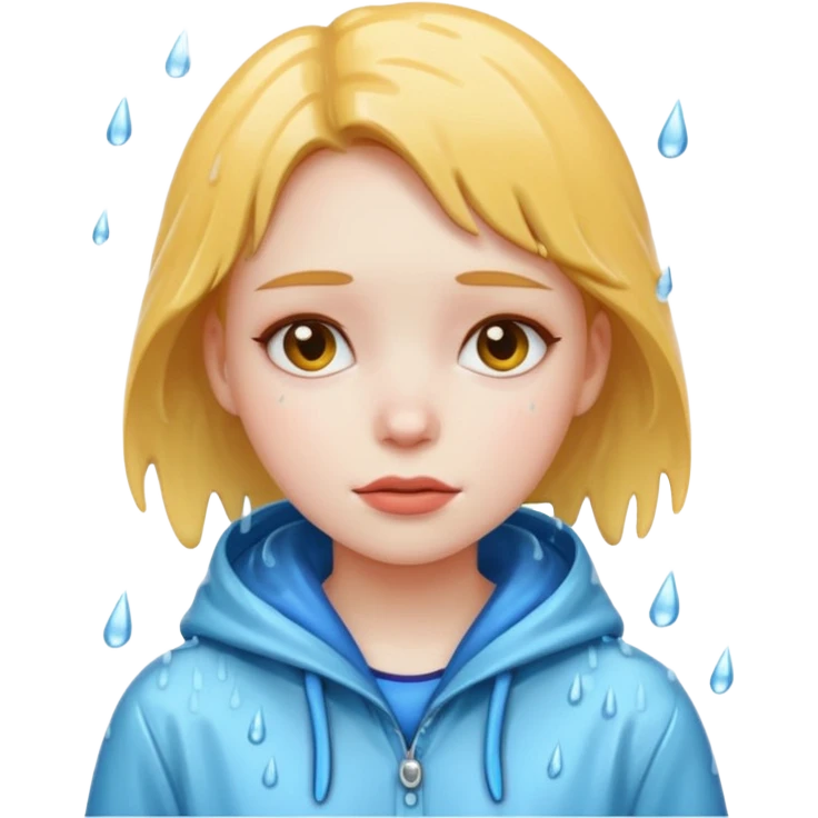 Uborka eső rá esik a lányra emoji