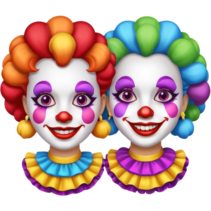 two female clowns emoji