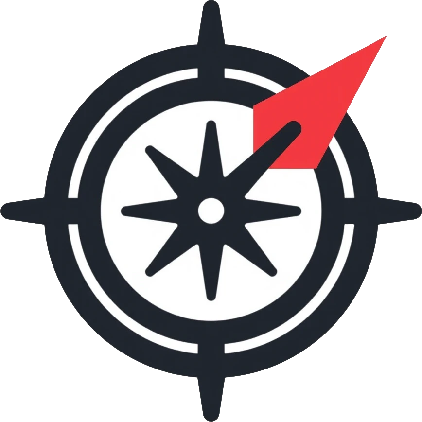 compass navigation tool with directional needle emoji