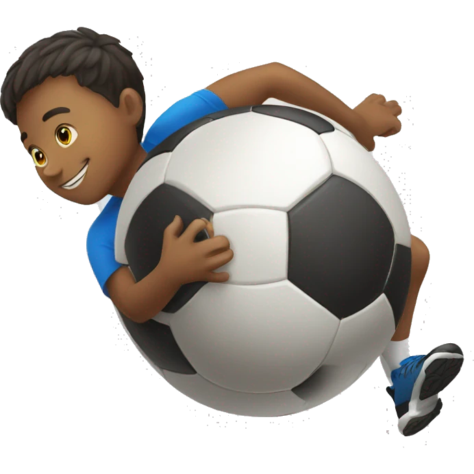 boy balancing a soccer ball emoji