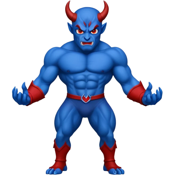 Blue devil emoji
