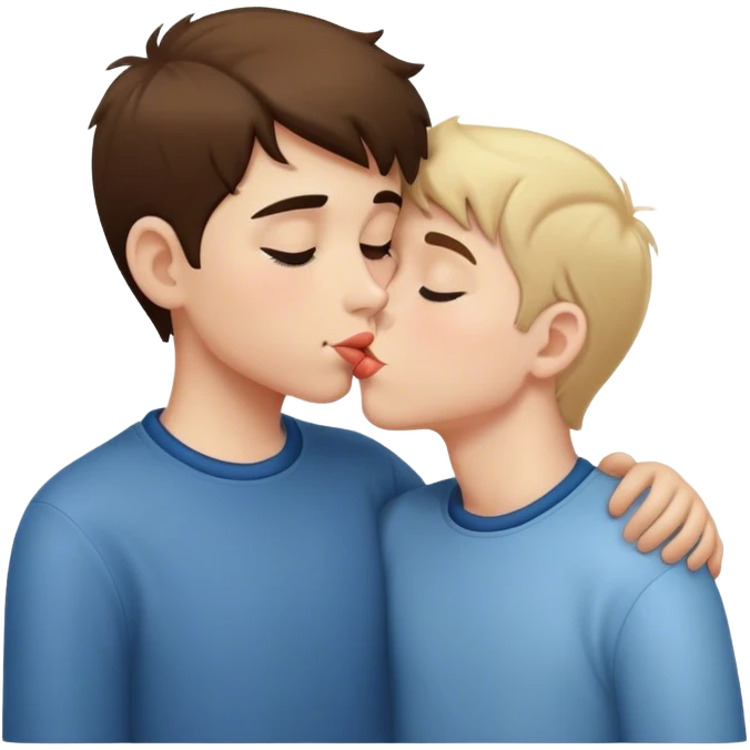 Boy kisses boy emoji
