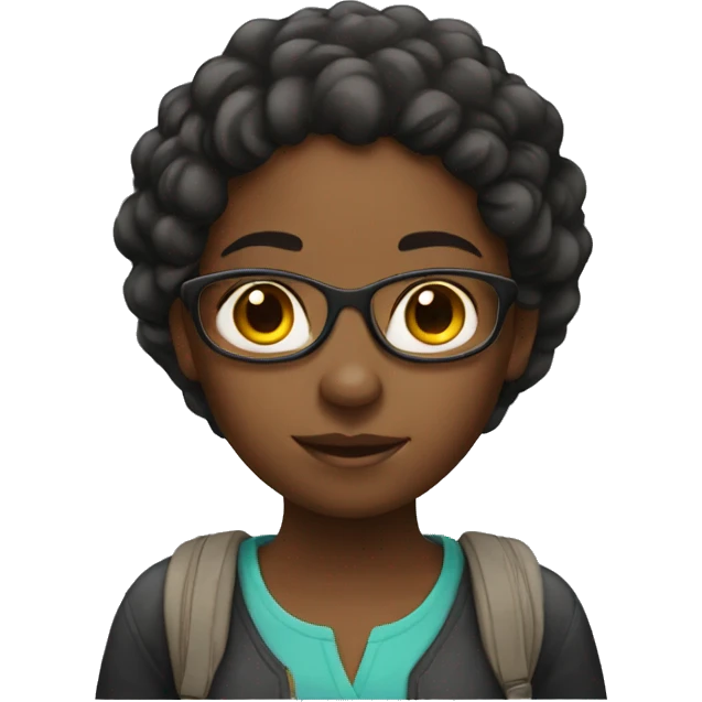 Black girl doing math  emoji