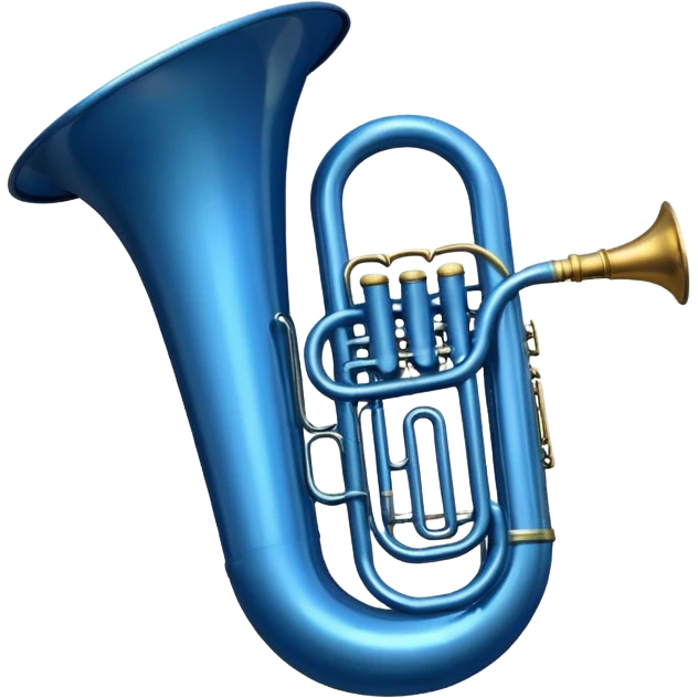 tuba azul escura emoji