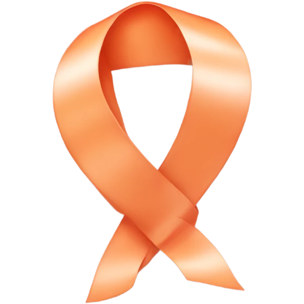 Peach colored ribbon emoji