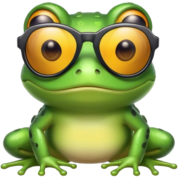 The frog wearing the sunglasses emoji