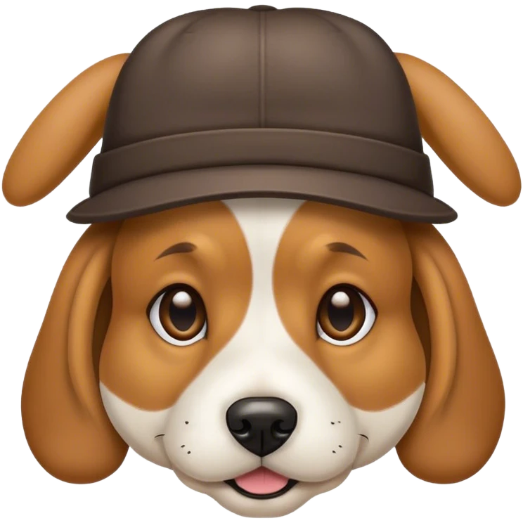 Dog wearing hat emoji