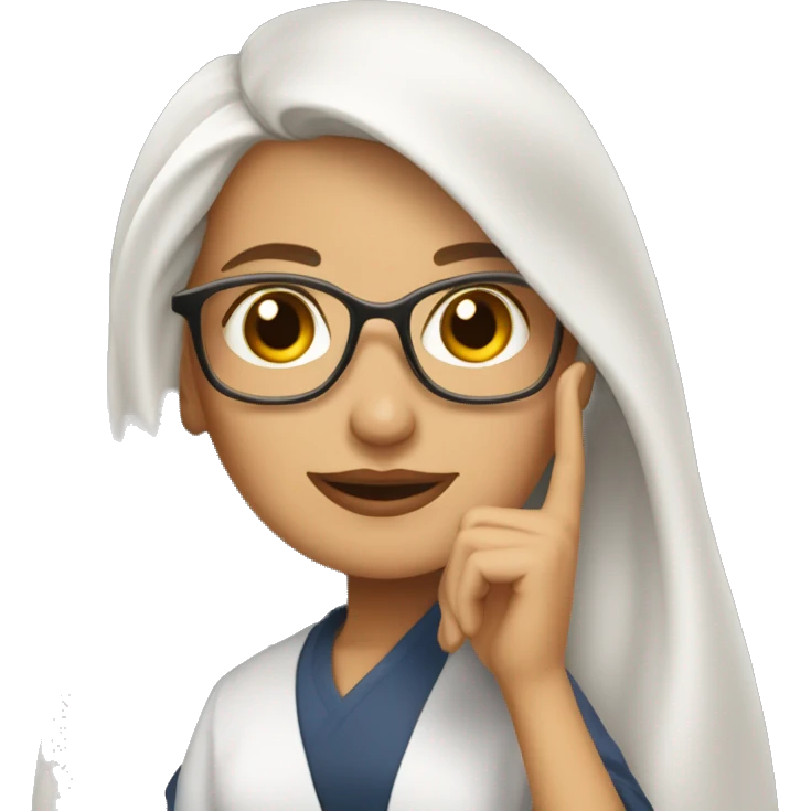 mujer astrologa blanca y cabello cafe emoji