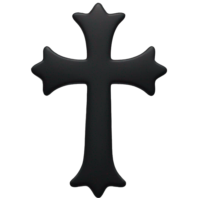black cross emoji
