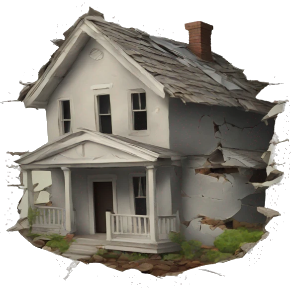 broken house emoji