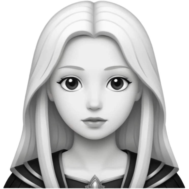 Aasimar dnd estilo blanco y negro dibujo emoji