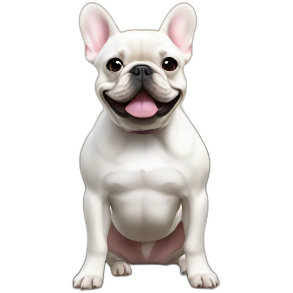 lovely french bulldog in the city emoji