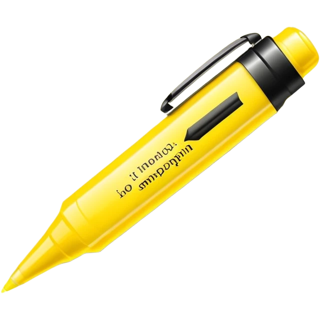 highlighter pen marking text on paper emoji