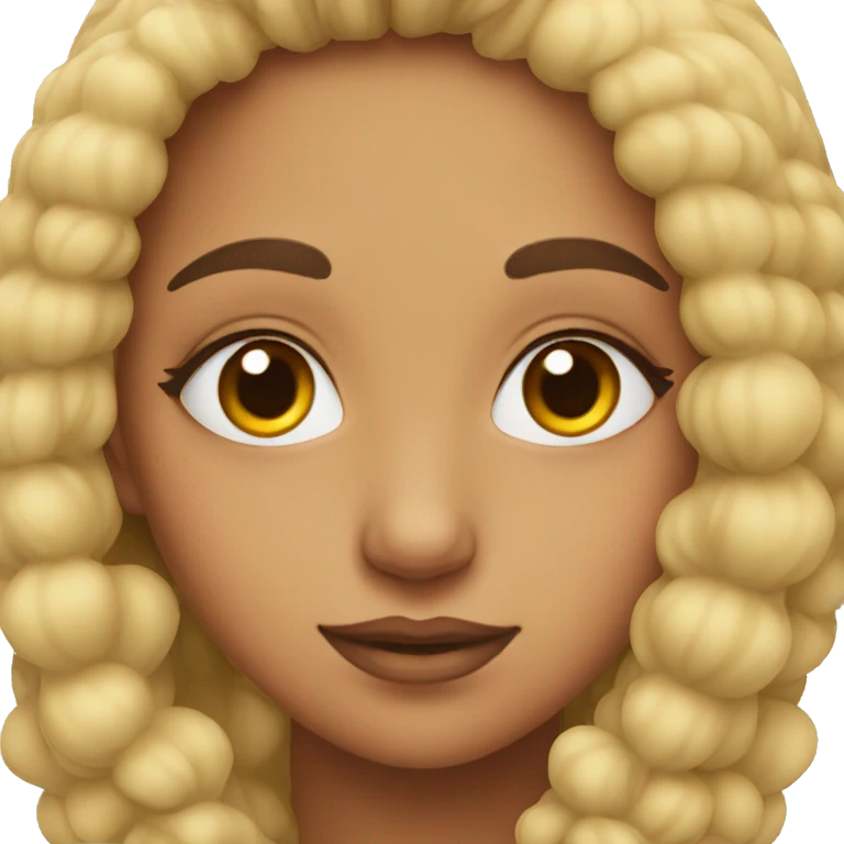 A girl with two moles on her cheeks emoji