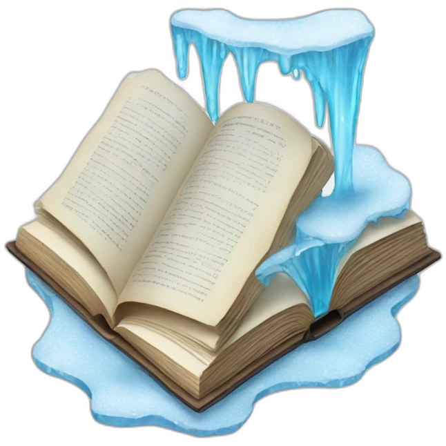 open book made of ice emoji