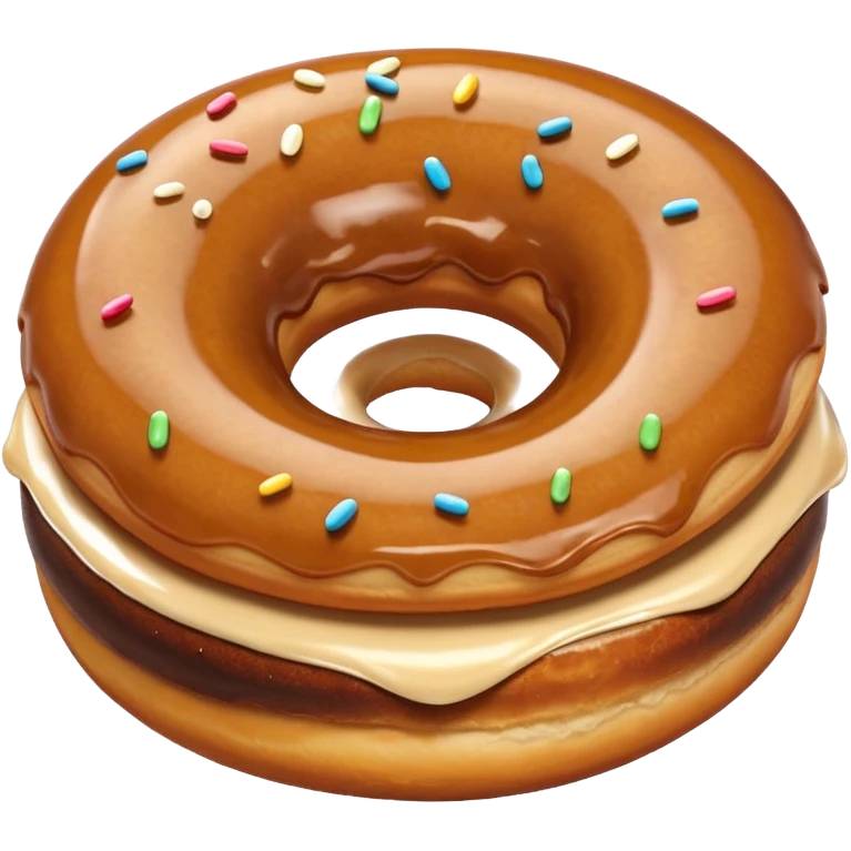 Donut with beige topping emoji