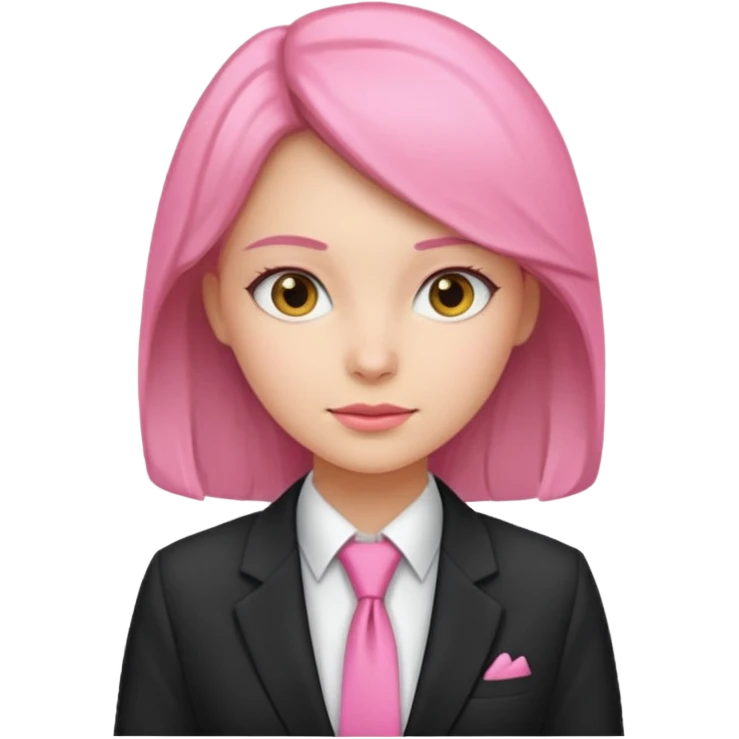 woman with pink tie and blazer emoji