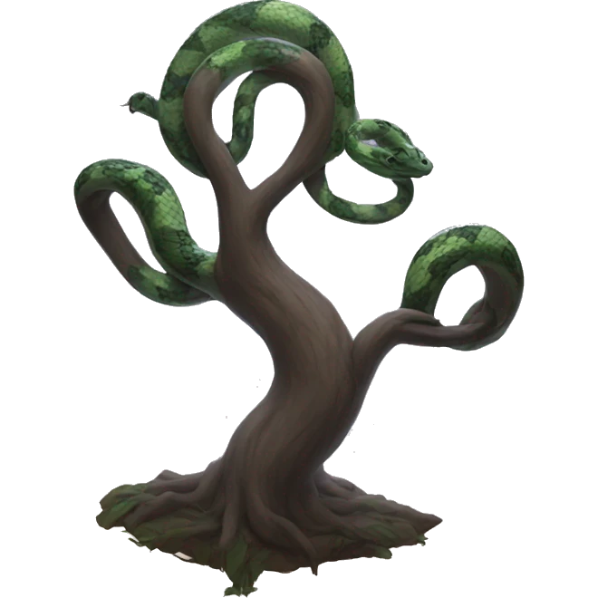 Snake tree moon emoji