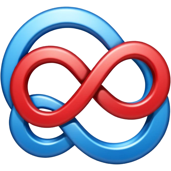 Devops   logo infinty with blue red combo  emoji