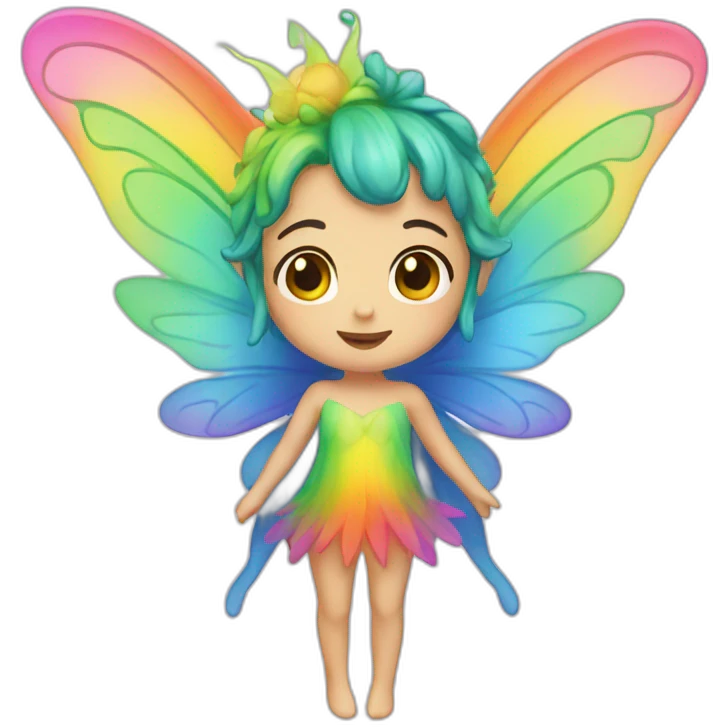Rainbow fairy emoji