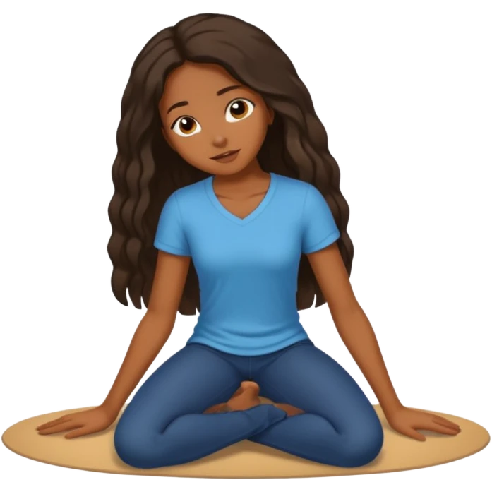 Black girl touching the floor emoji