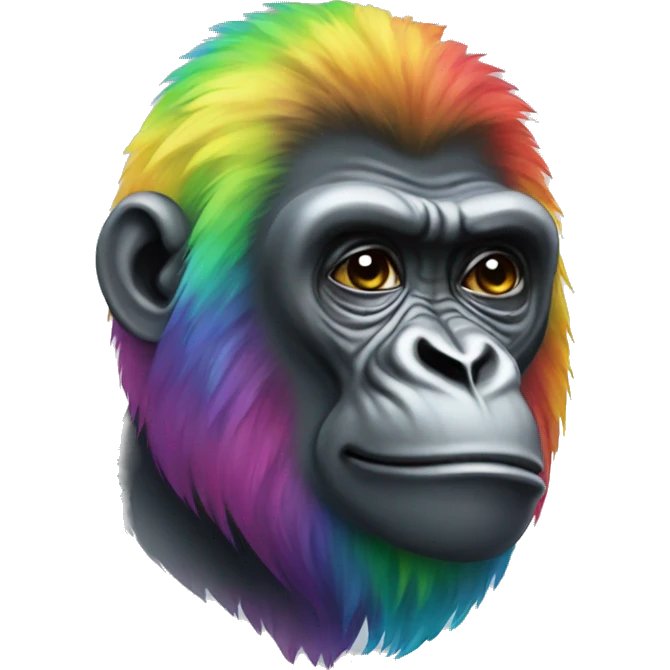 rainbow gorilla emoji