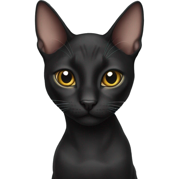 Black oriental cat emoji