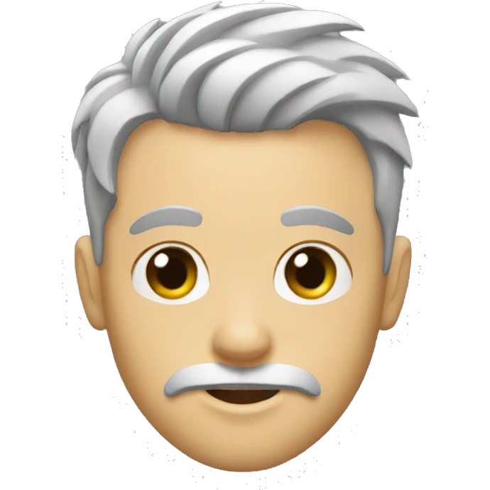 barber white boy with buzzed hair and beard emoji