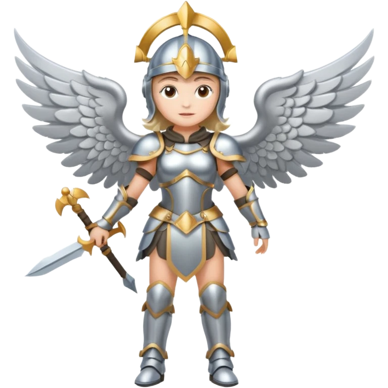 valkyrie, standing on a cloud, winged helmet emoji