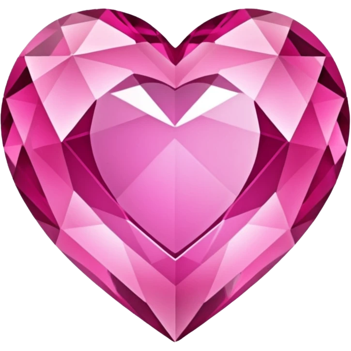 glitter pink crystal heart emoji