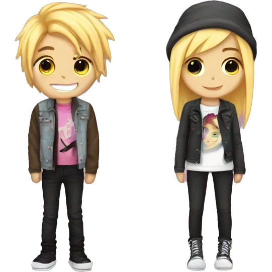 Two best friends one emo one girly emoji
