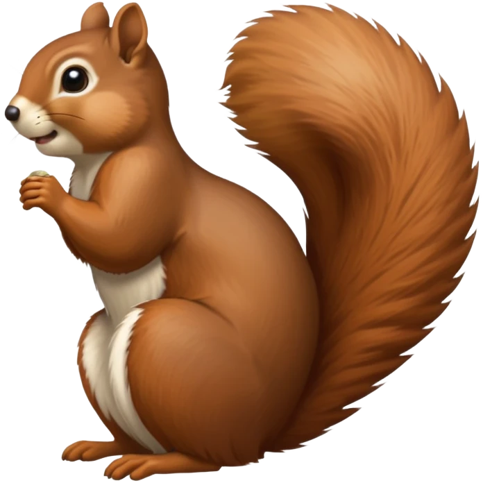 Squirrel facing to reward emoji