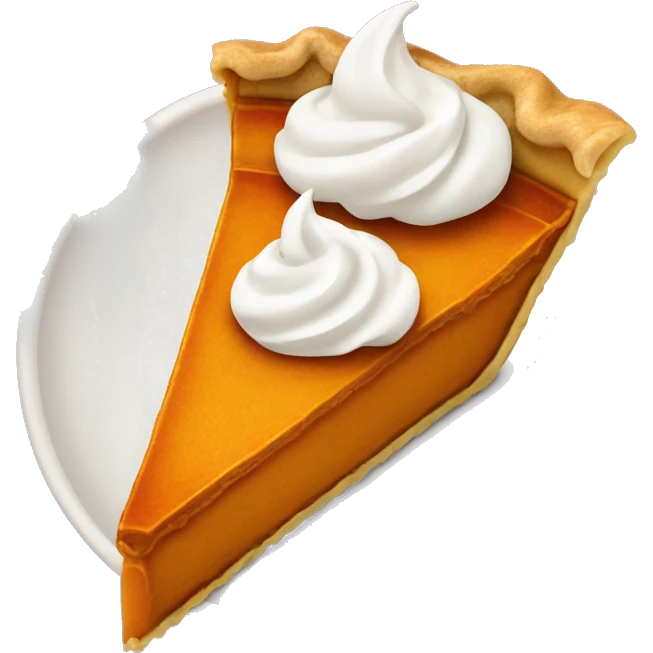 Pumpkin pie with whipped cream  emoji