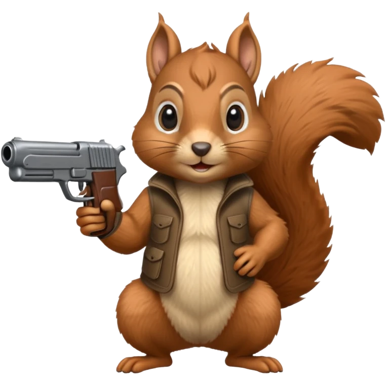 Squirrel with gun  emoji