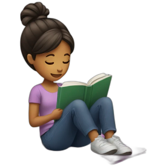 the girl reading a book emoji