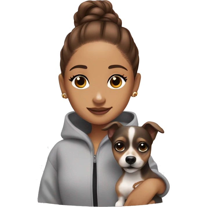 Ariana grande with a dog emoji