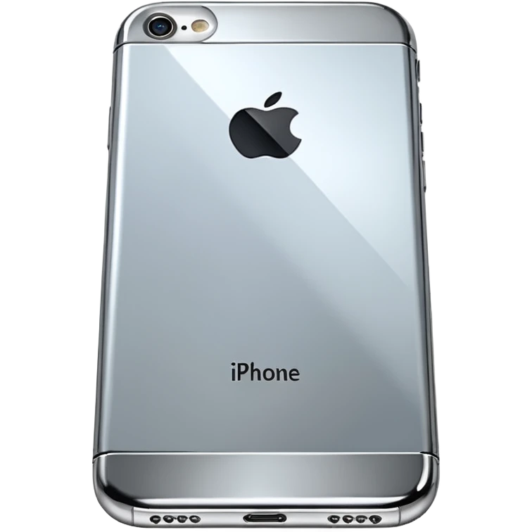an elegant metallic chrome iphone emoji