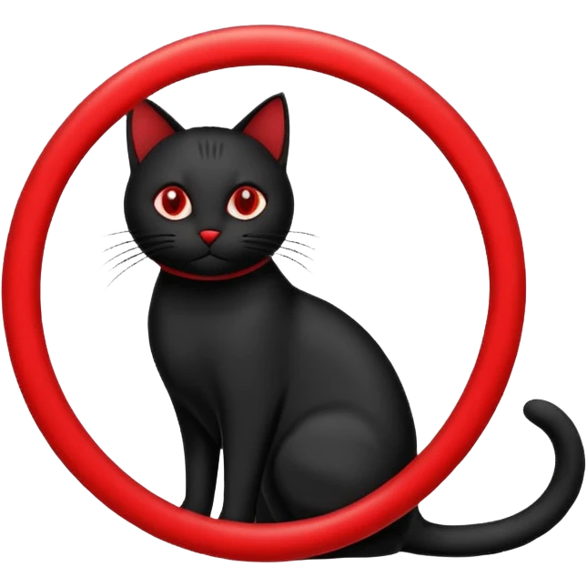 white sign with 🚫🐱 emoji